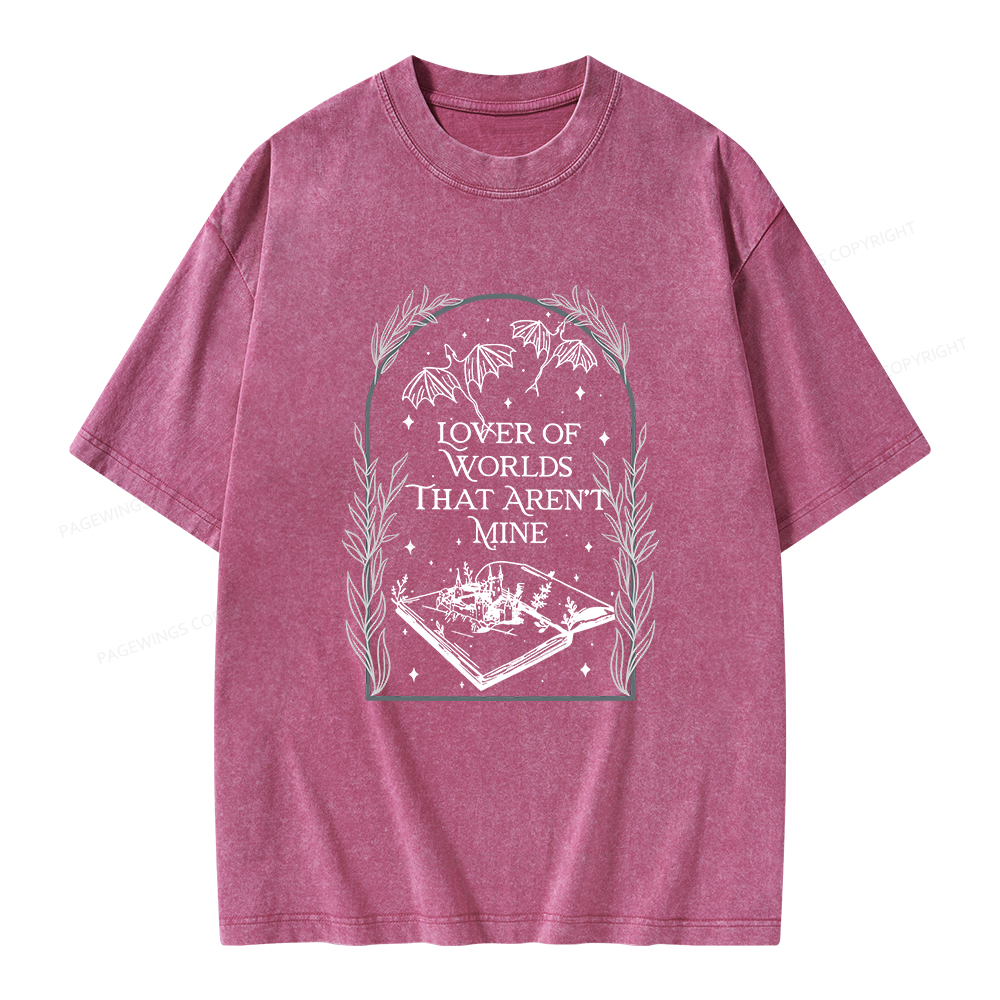 Pagewings Fantasy Reader Unisex Washed T-shirt