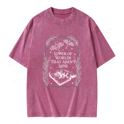 Pagewings Fantasy Reader Unisex Washed T-shirt