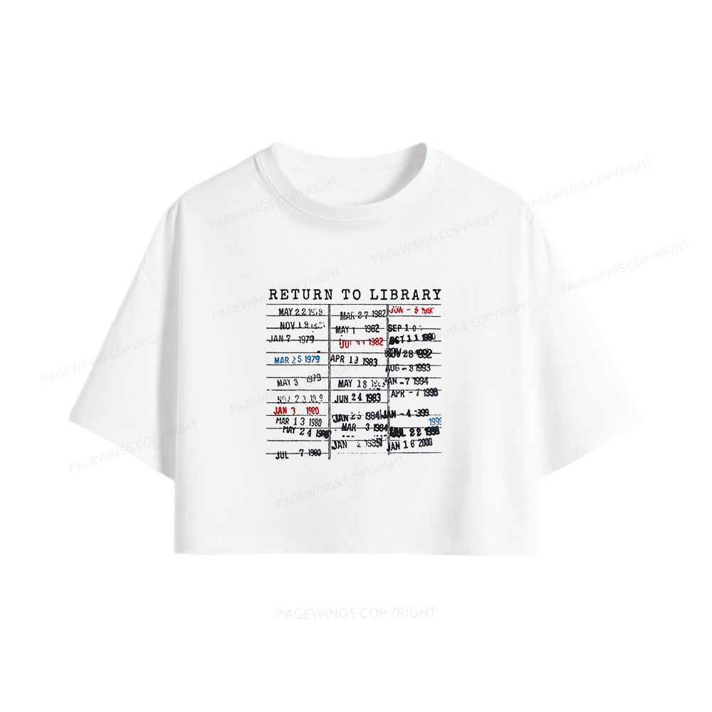 Pagewings Return To Library Women Crop Tops