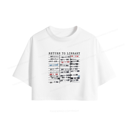 Pagewings Return To Library Women Crop Tops