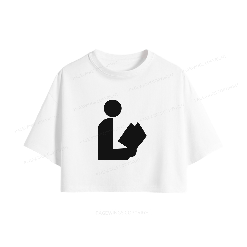 Pagewings National Library Symbol Women Crop Tops