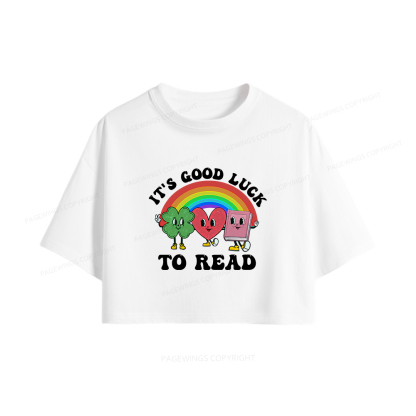 Pagewings St. Patrick's Day Librarian Women Crop Tops