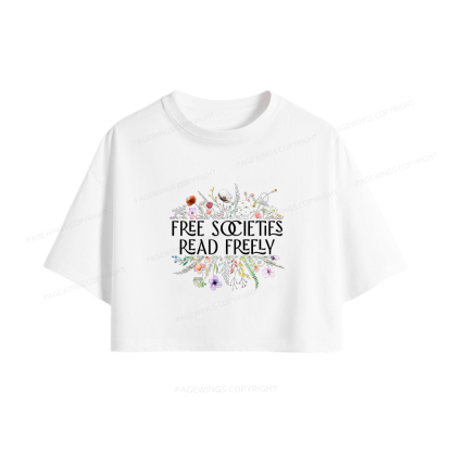 Pagewings Free Societies Read Freely Women Crop Tops