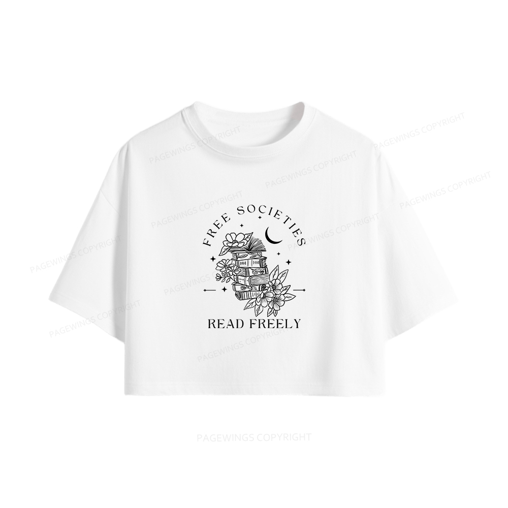 Pagewings Free Societies Read Freely Women Crop Tops