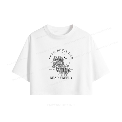Pagewings Free Societies Read Freely Women Crop Tops