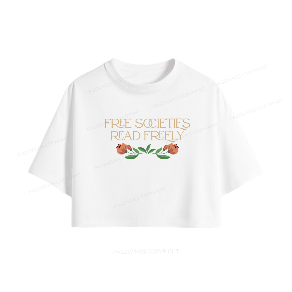 Pagewings Free Societies Read Freely Women Crop Tops