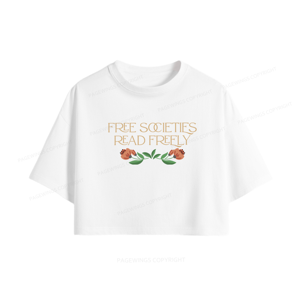 Pagewings Free Societies Read Freely Women Crop Tops