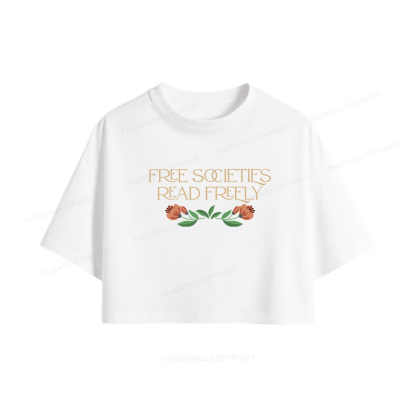 Pagewings Free Societies Read Freely Women Crop Tops