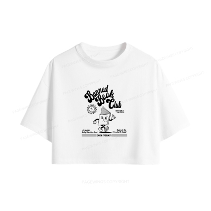 Pagewings Read Banned Books Women Crop Tops
