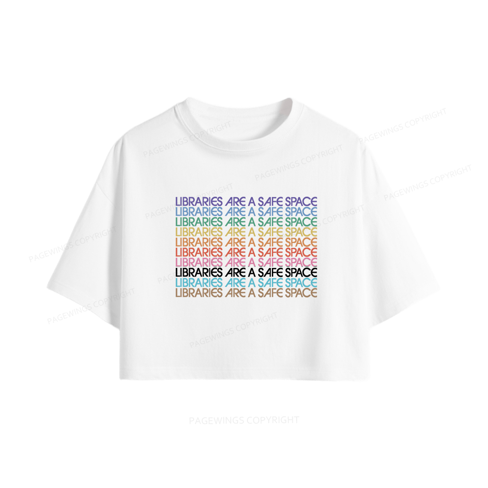 Pagewings Libraries Are For Everyone Women Crop Tops