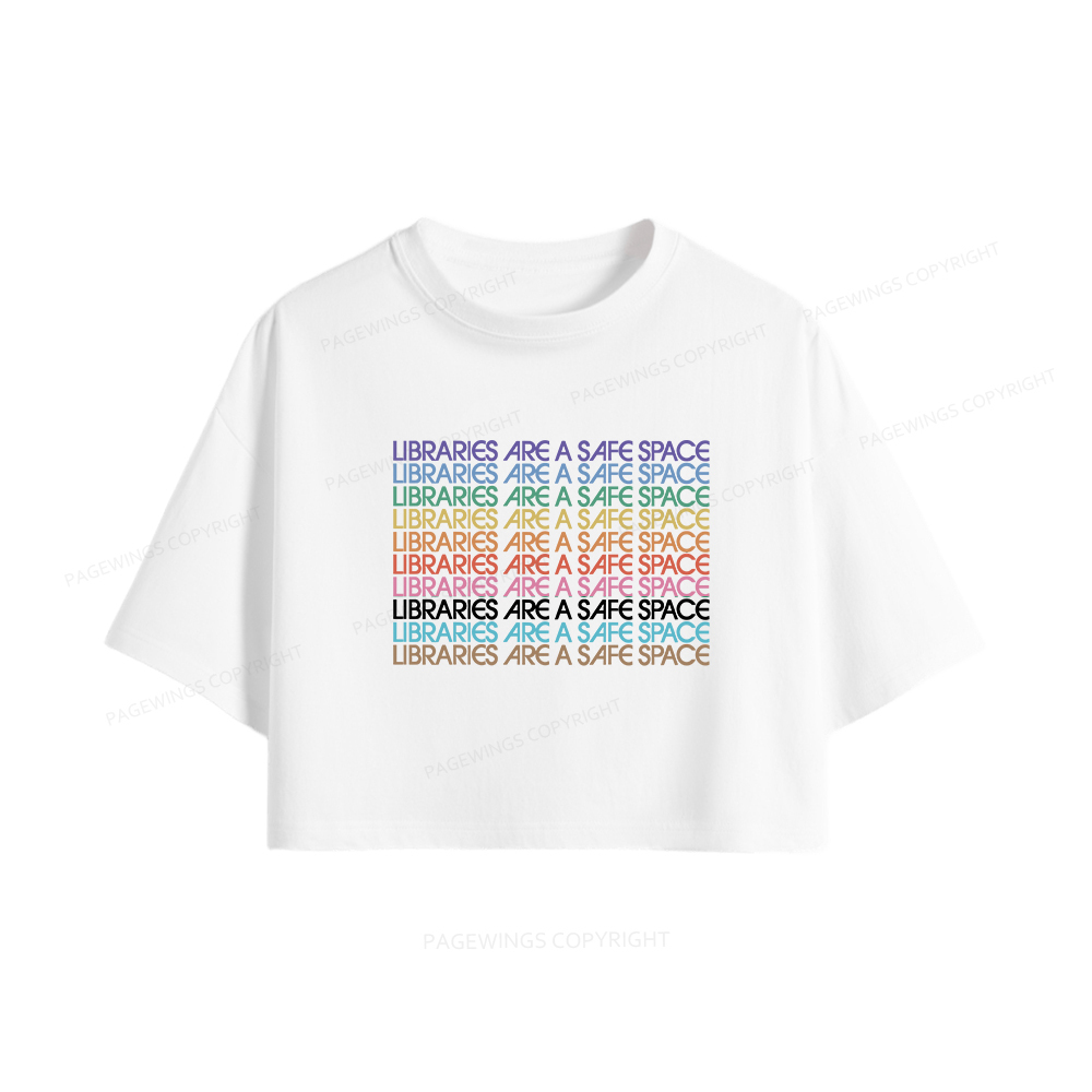 Pagewings Libraries Are For Everyone Women Crop Tops