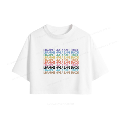 Pagewings Libraries Are For Everyone Women Crop Tops