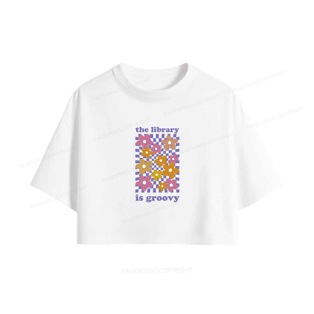 Pagewings The Library is Groovy Women Crop Tops