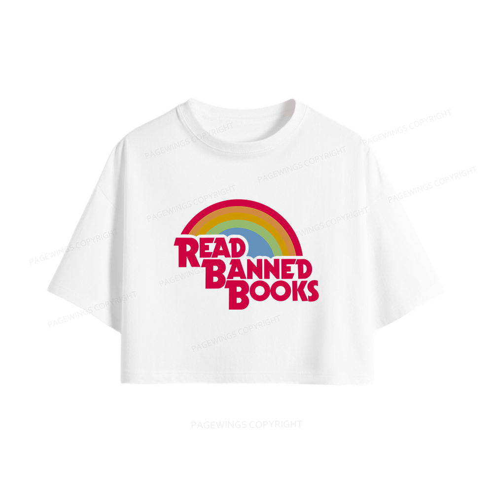 Pagewings Read Banned Books Women Crop Tops