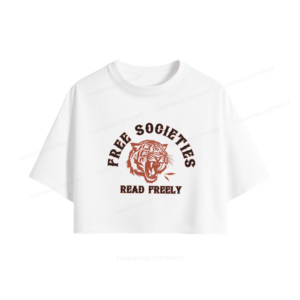 Pagewings Free Societies Read Freely Women Crop Tops
