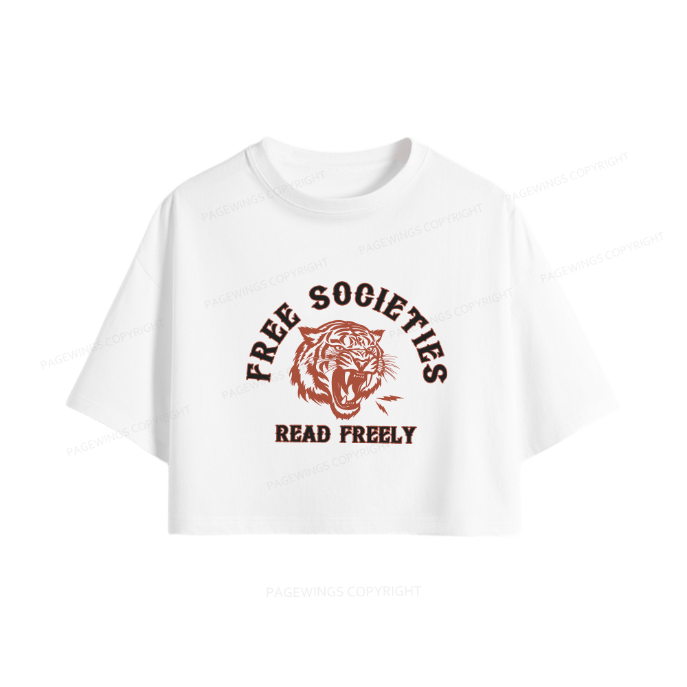 Pagewings Free Societies Read Freely Women Crop Tops