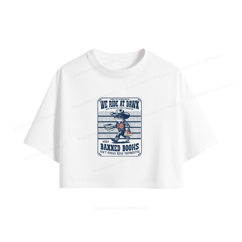 Pagewings The Banned Books Ain't Gonna Read Themselves Women Crop Tops