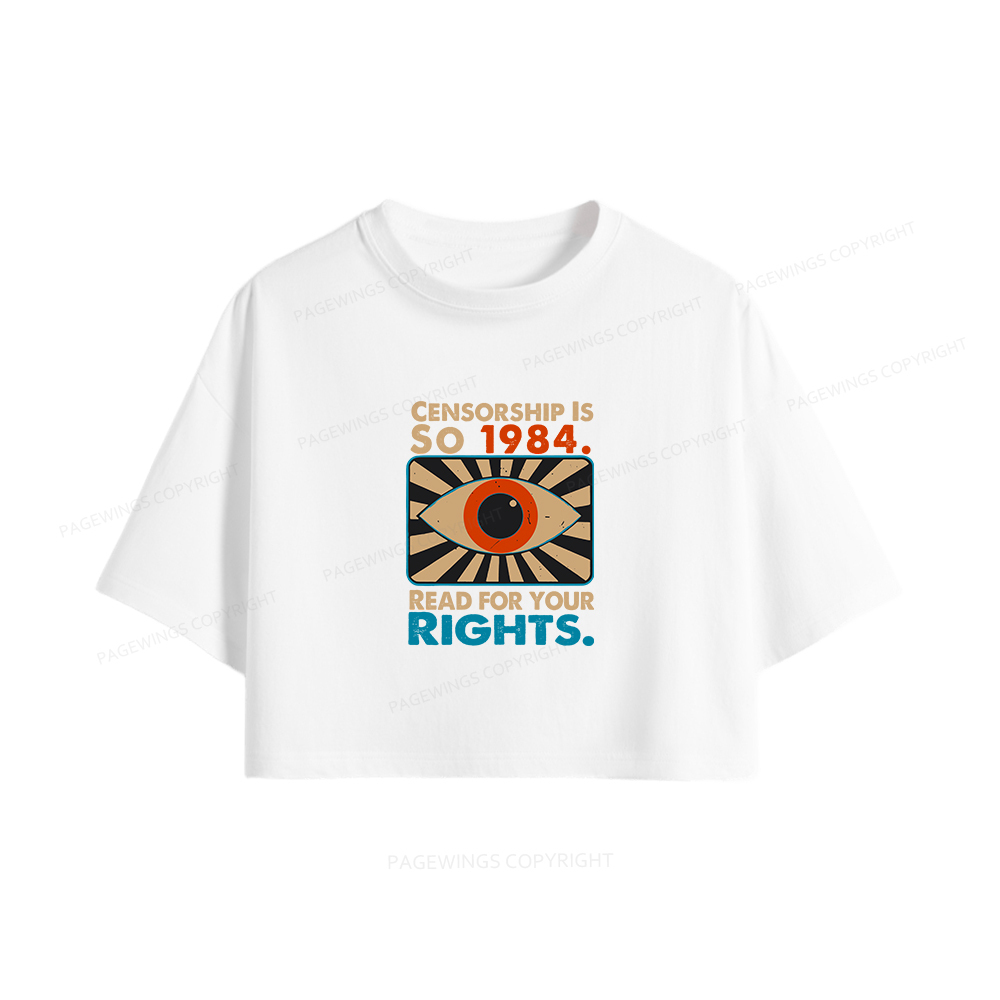 Pagewings Read For Your Rights Women Crop Tops