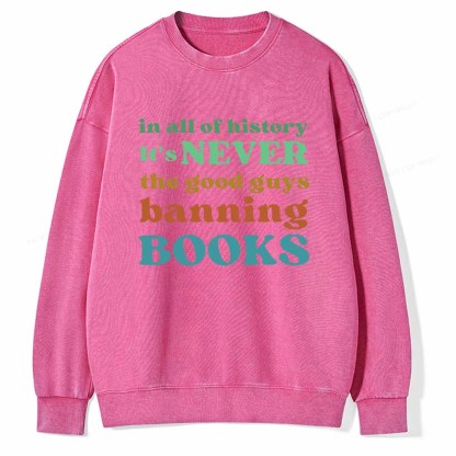 Pagewings Banned Books Shirt Unisex Washed Sweatshirt