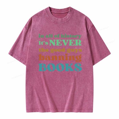 Pagewings Banned Books Shirt Unisex Washed T-shirt