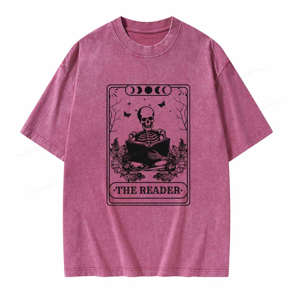Pagewings The Reader Unisex Washed T-shirt