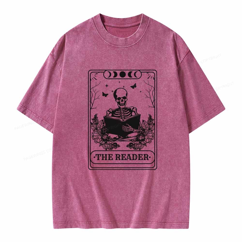 Pagewings The Reader Unisex Washed T-shirt