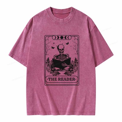 Pagewings The Reader Unisex Washed T-shirt