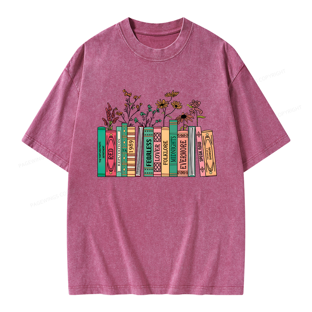 Pagewings Book Lover Unisex Washed T-shirt