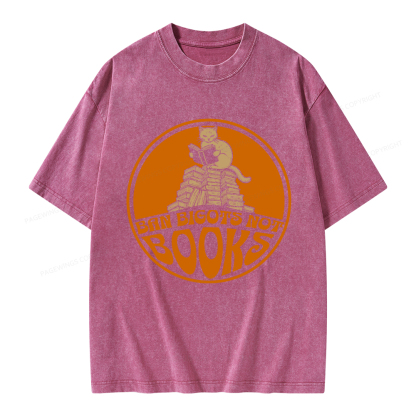 Pagewings Ban Bigots Not Books Unisex Washed T-shirt