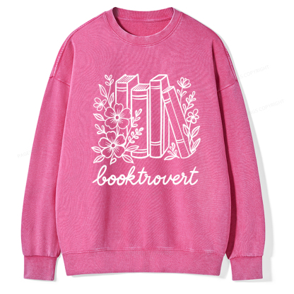 Pagewings Booktrovert Unisex Washed Sweatshirt