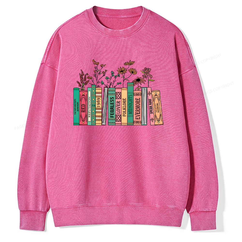 Pagewings Book Lover Unisex Washed Sweatshirt