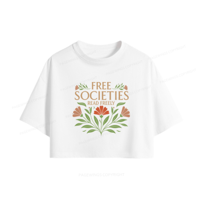Pagewings Free Societies Read Freely Women Crop Tops