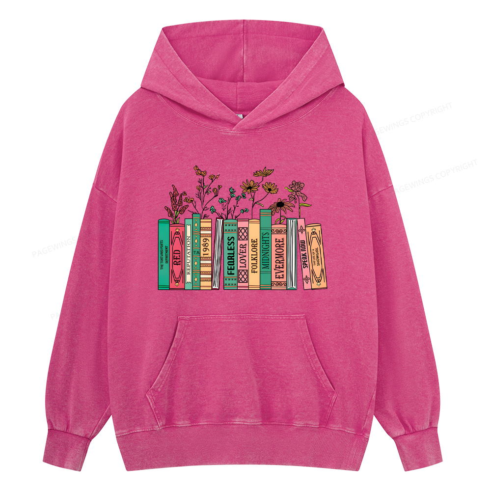 Pagewings Book Lover Unisex Washed Hoodie