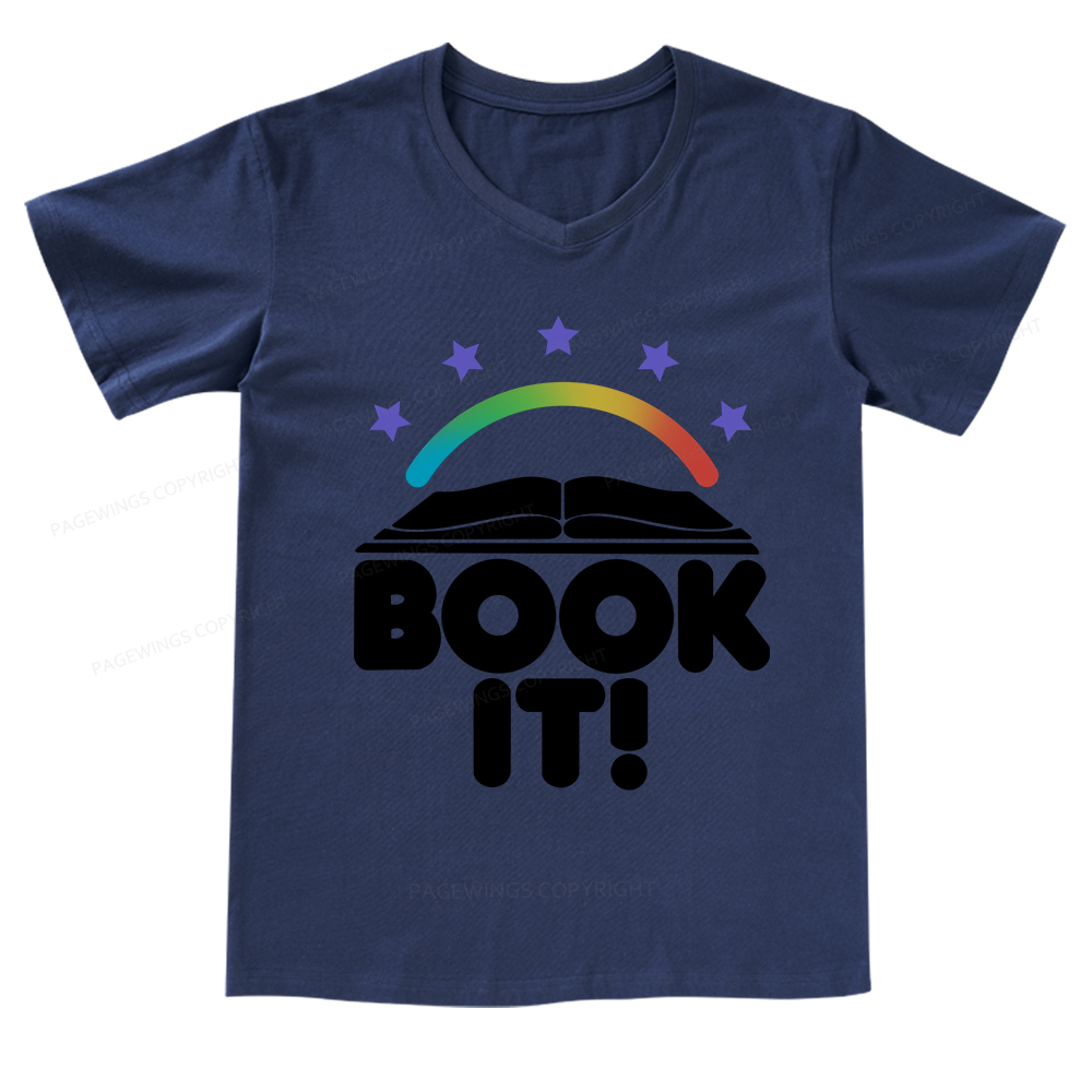 Pagewings Book It V-neck T-shirt