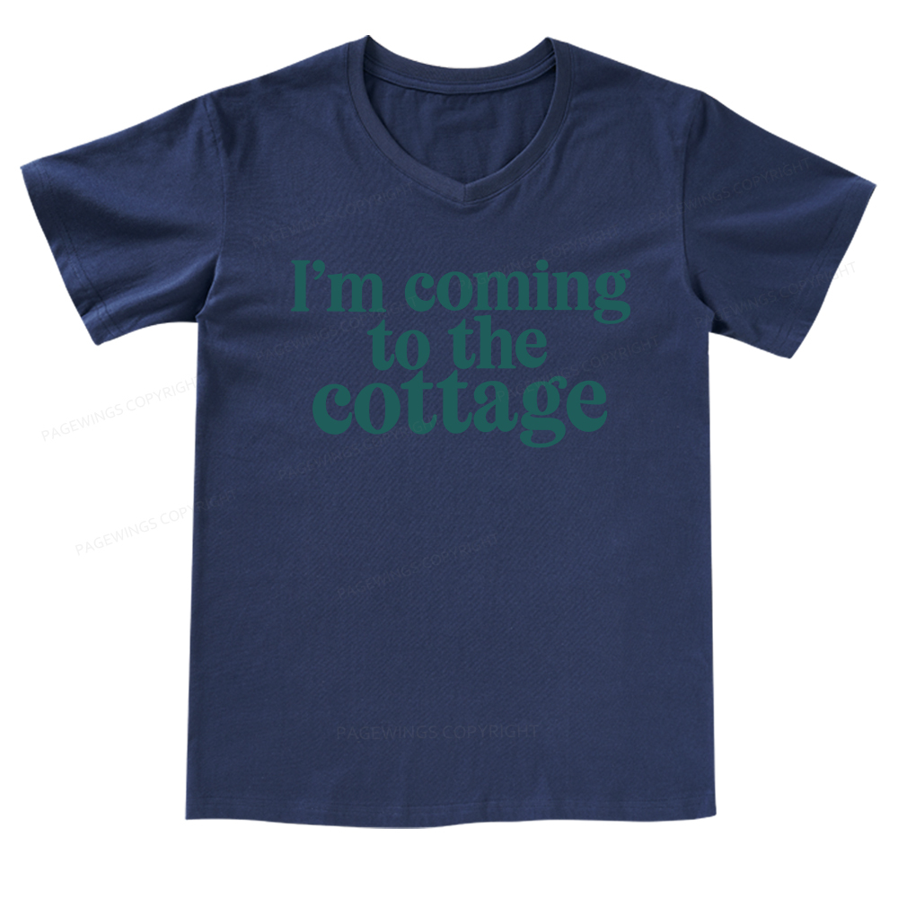 Pagewings I'm Coming To The Cottage V-neck T-shirt