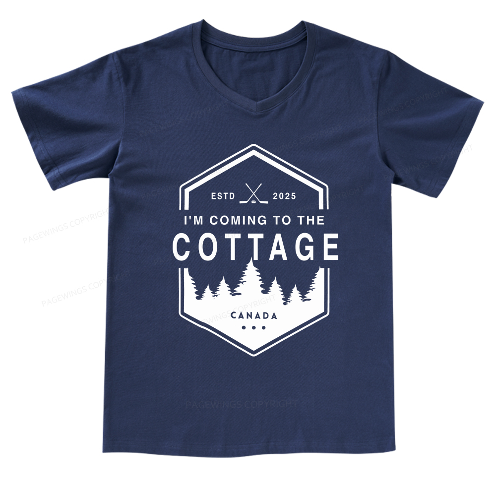 Pagewings Coming To The Cottage V-neck T-shirt