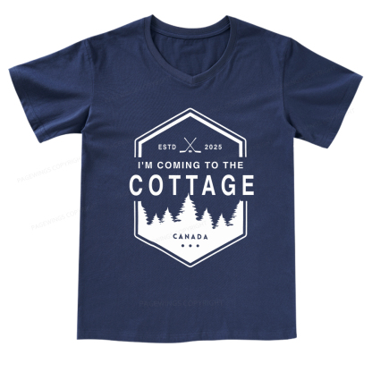 Pagewings Coming To The Cottage V-neck T-shirt