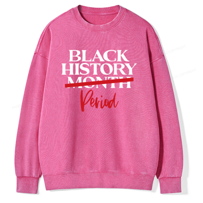 Pagewings Black History Month Period Washed Sweatshirt