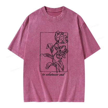 Pagewings To Whatever End t-shirt Unisex Washed T-shirt