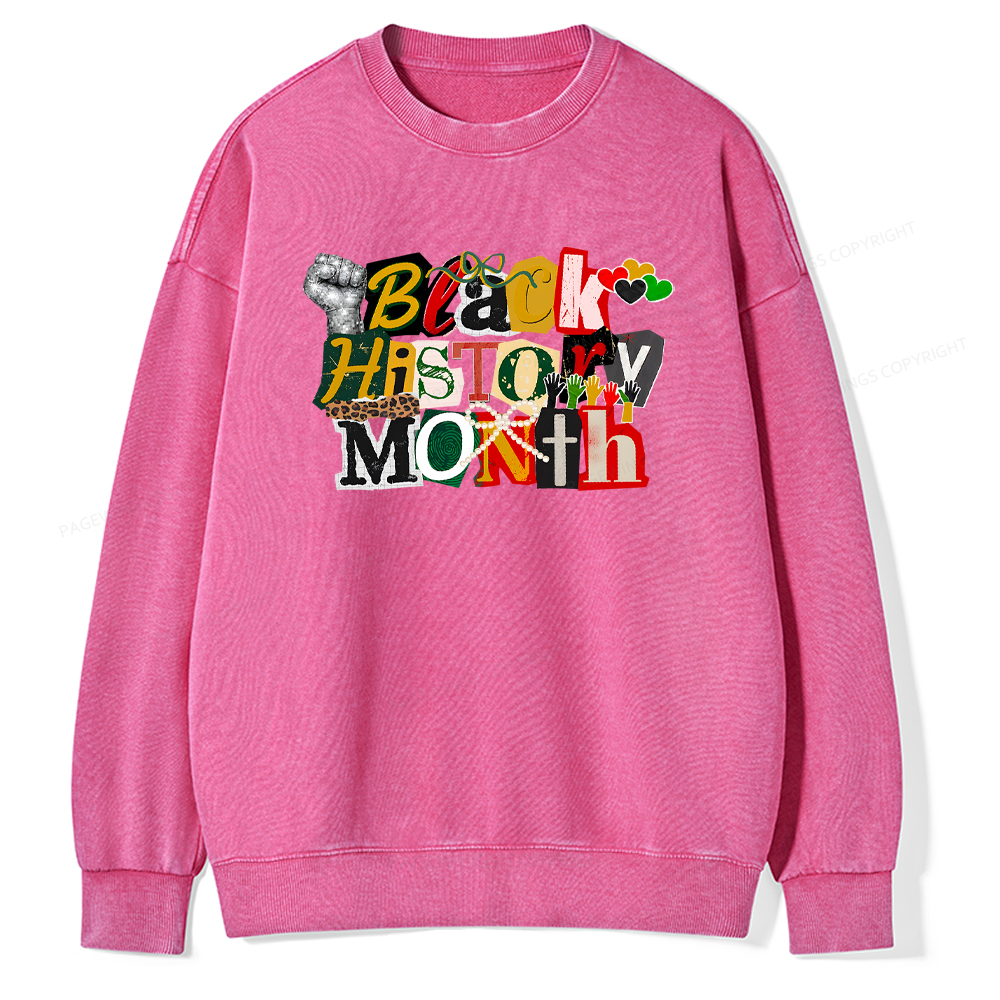 Pagewings Black History Month Washed Sweatshirt