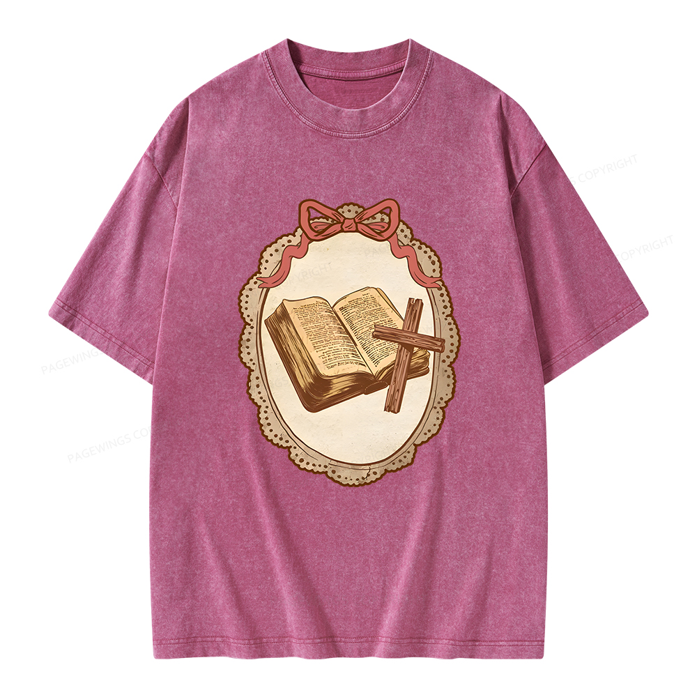 Pagewings Vintage Book Unisex Washed T-shirt