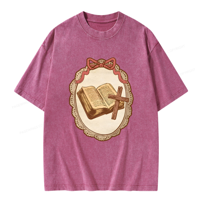 Pagewings Vintage Book Unisex Washed T-shirt