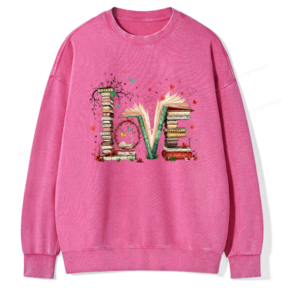Pagewings Book Lover Washed Sweatshirt