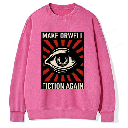 Pagewings Make Orwell Fiction Again Washed Sweatshirt