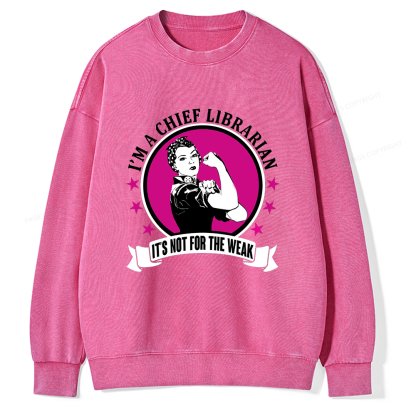 Pagewings Chief Librarian on Women's T-Shirt Unisex Washed Sweatshirt