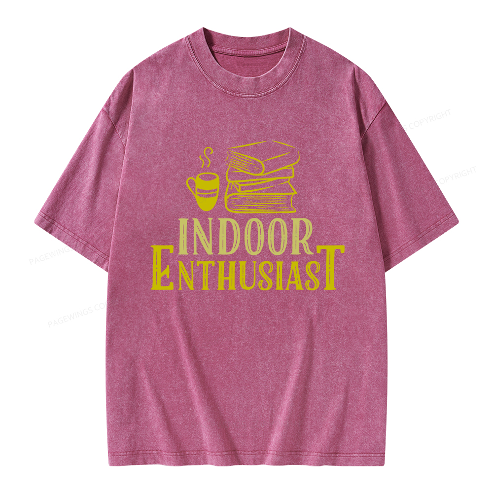 Pagewings Indoor Enthusiast Unisex Washed T-shirt