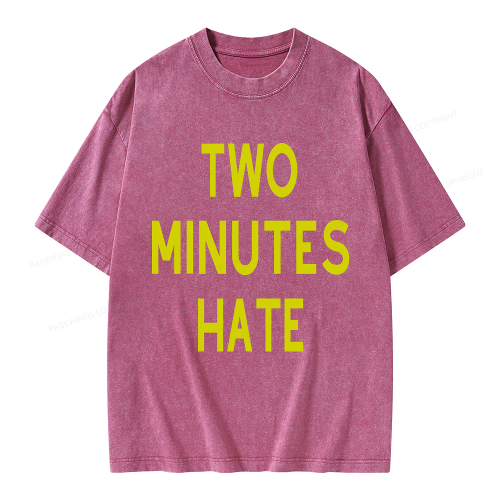 Pagewings Two Minutes Hate From 1984 Unisex Washed T-shirt
