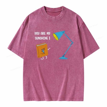 Pagewings You Are My Sunshine book Unisex Washed T-shirt