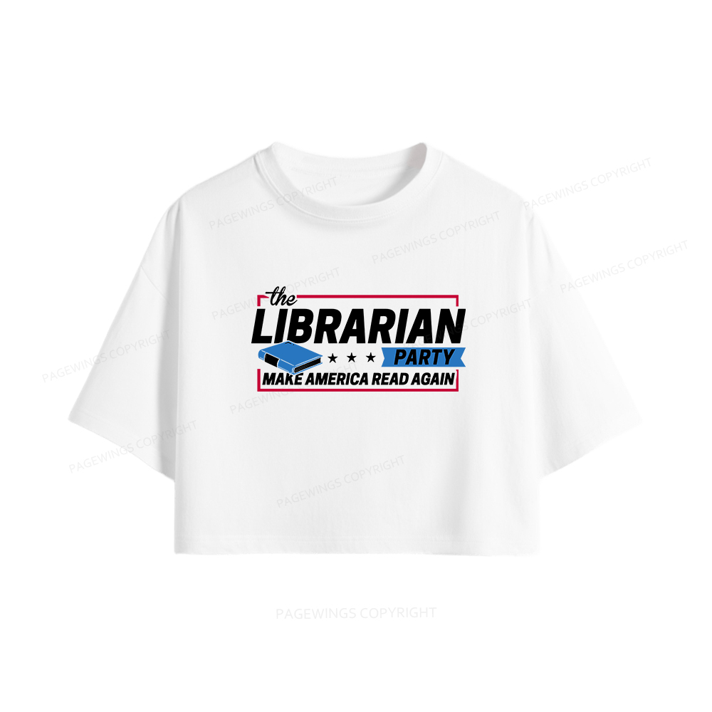 Pagewings The Librarian Party Women Crop Tops