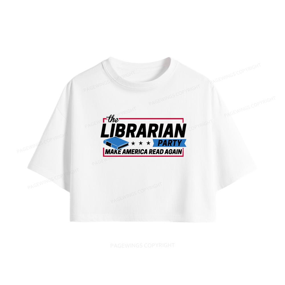 Pagewings The Librarian Party Women Crop Tops
